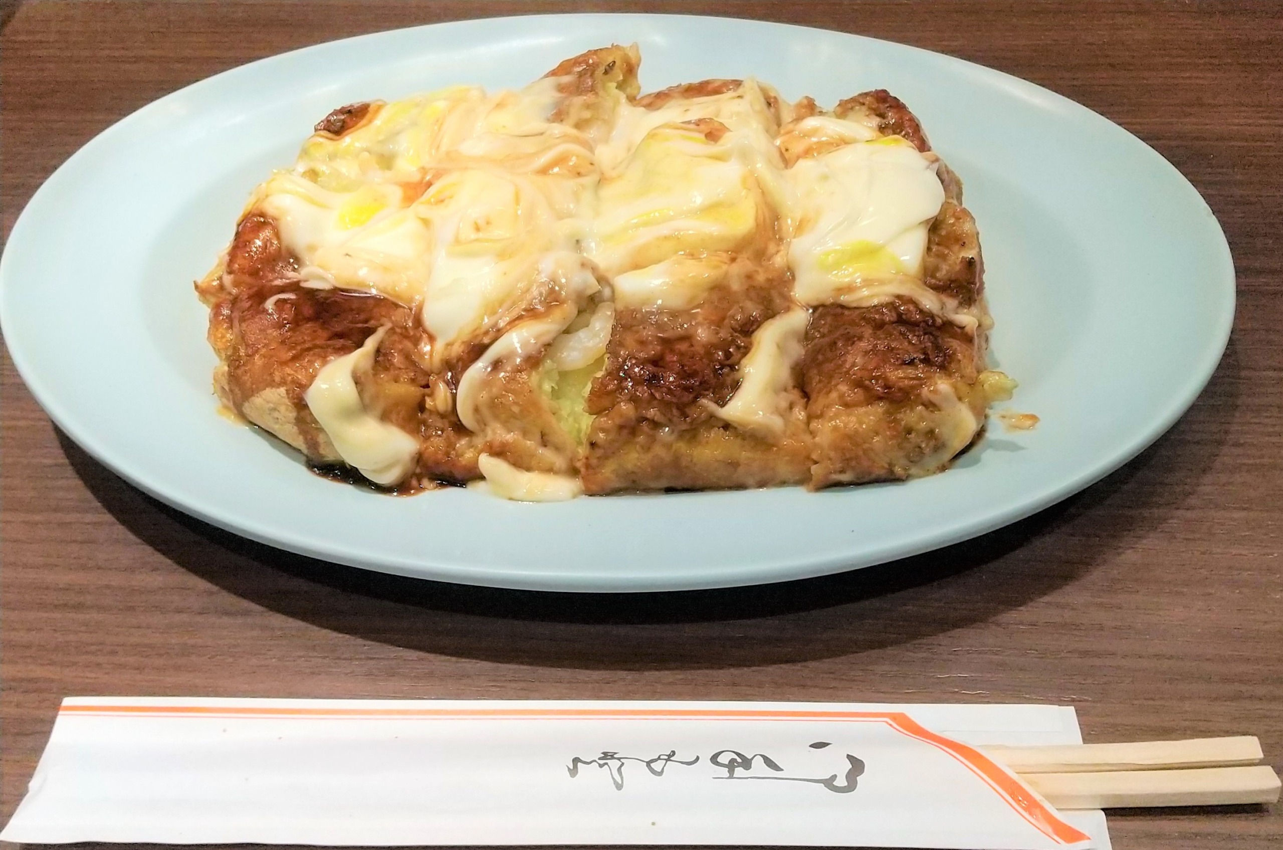 普通サイズのお好み焼き